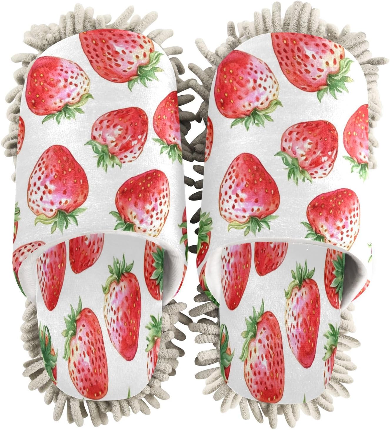 Zhirexin Cartoon Strawberry Cleaning Slippers