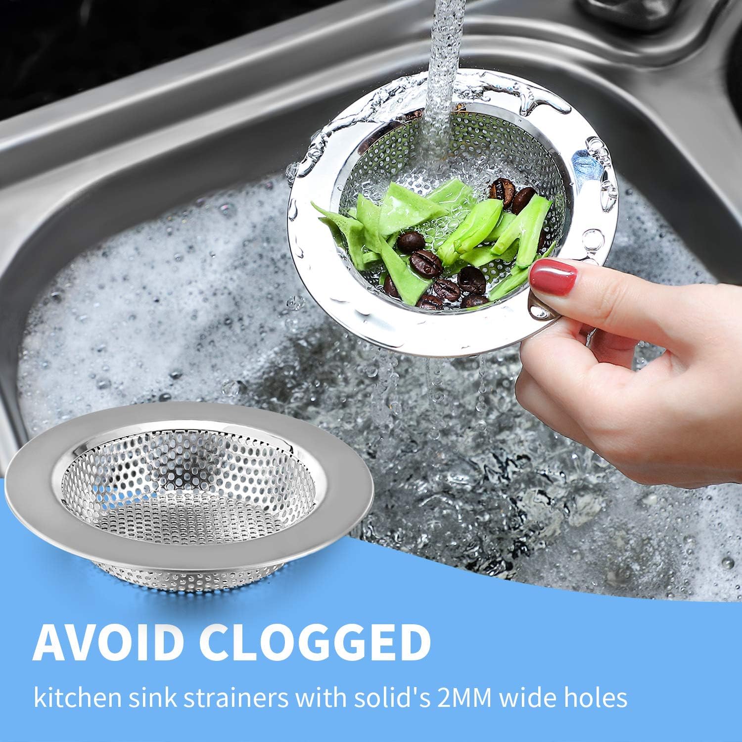 Mudder 3 Pcs Universal Sink Drain Strainer Set