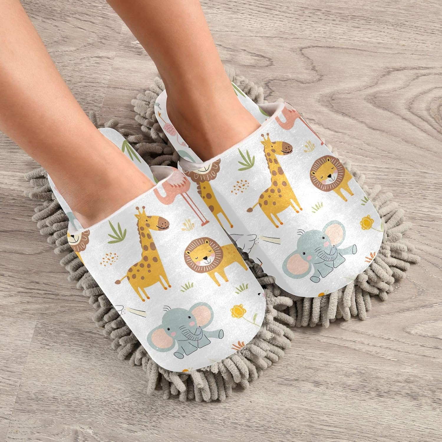 Zhirexin Microfiber Mop Slippers for Men Women 1