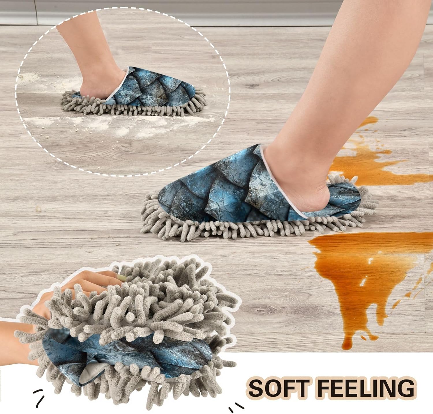 Zhirexin Snake Texture Mopping Slippers