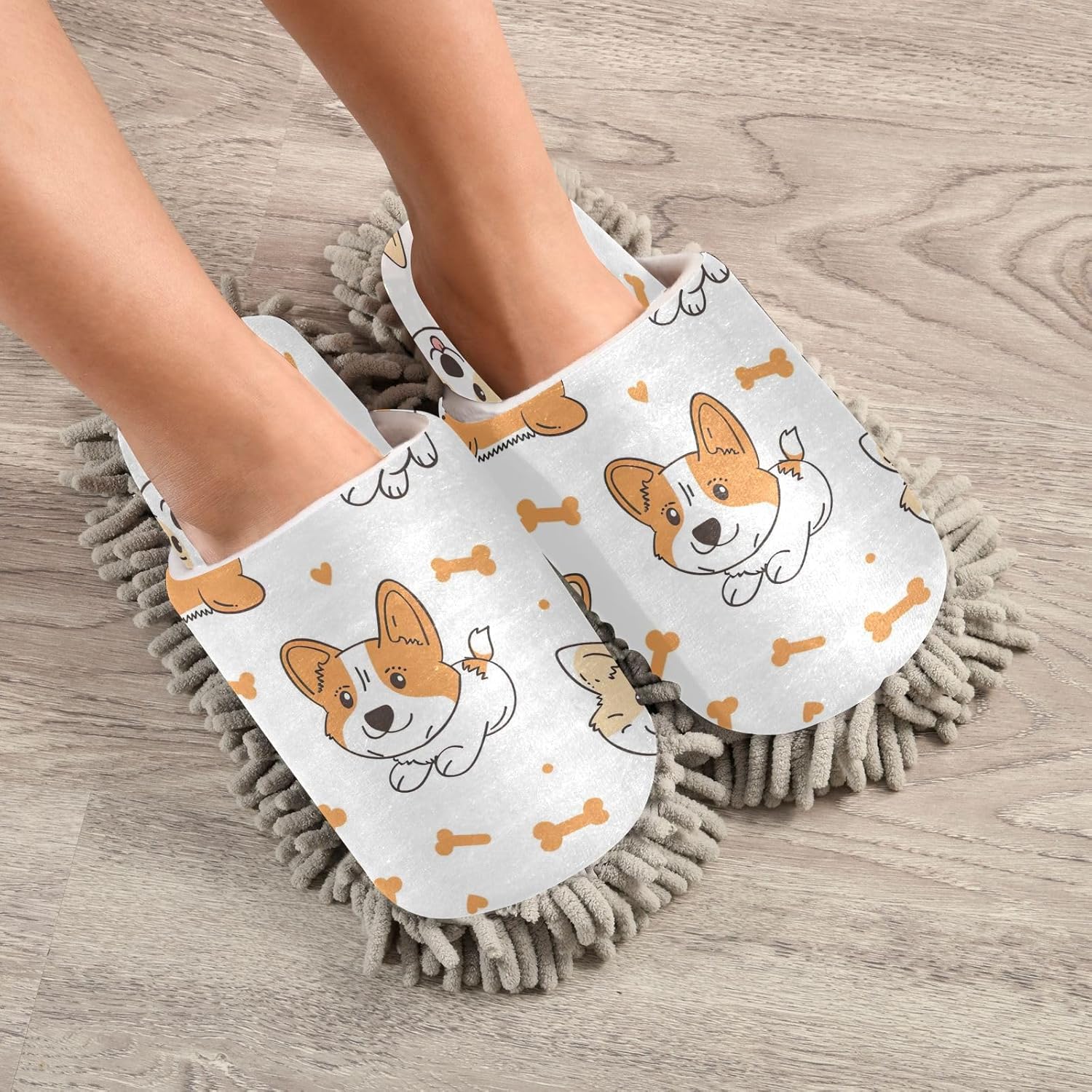 Zhirexin Cartoon Cute Dogs Cleaning Slippers