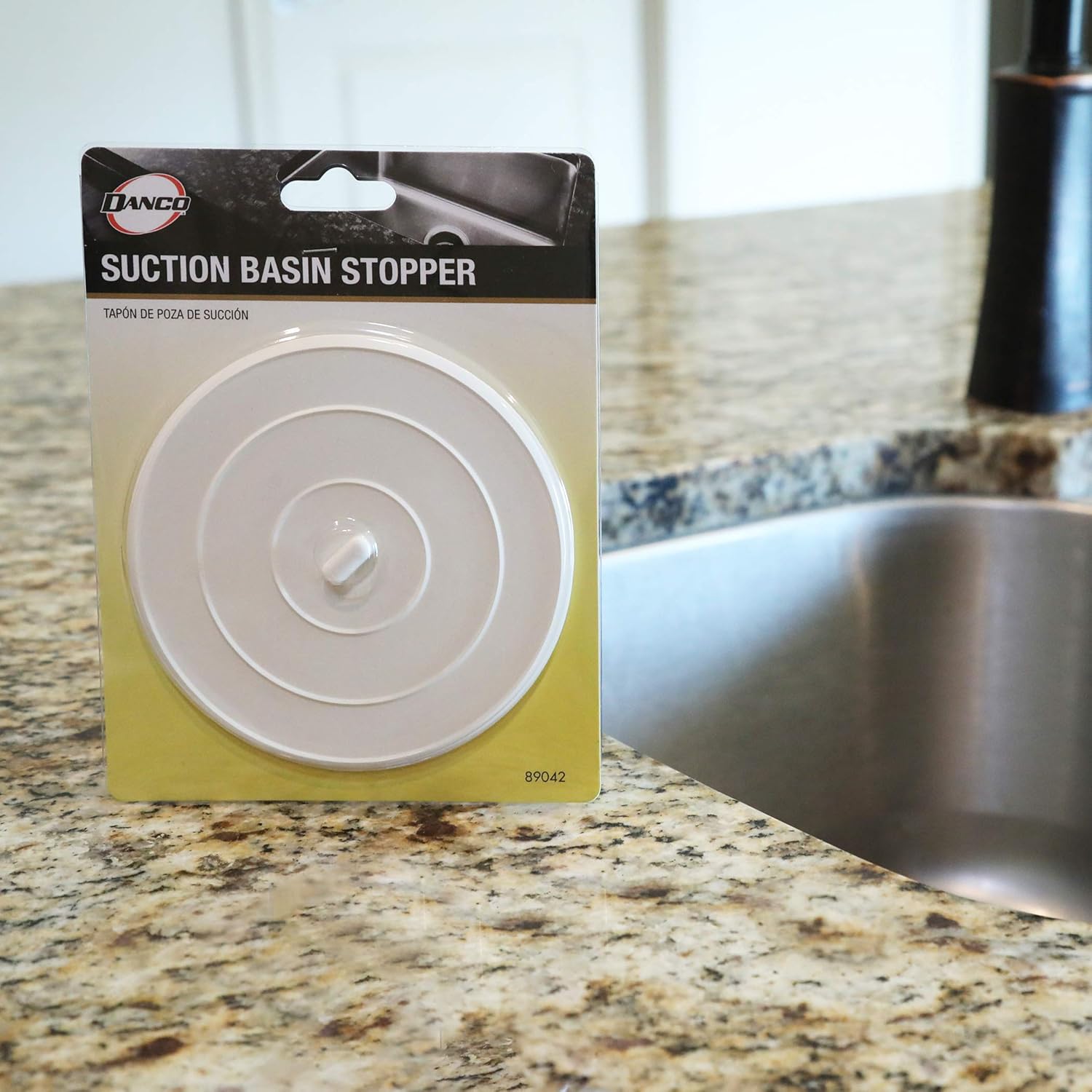 Danco 89042P 5 Inch White Flat Drain Stopper 2-Pk