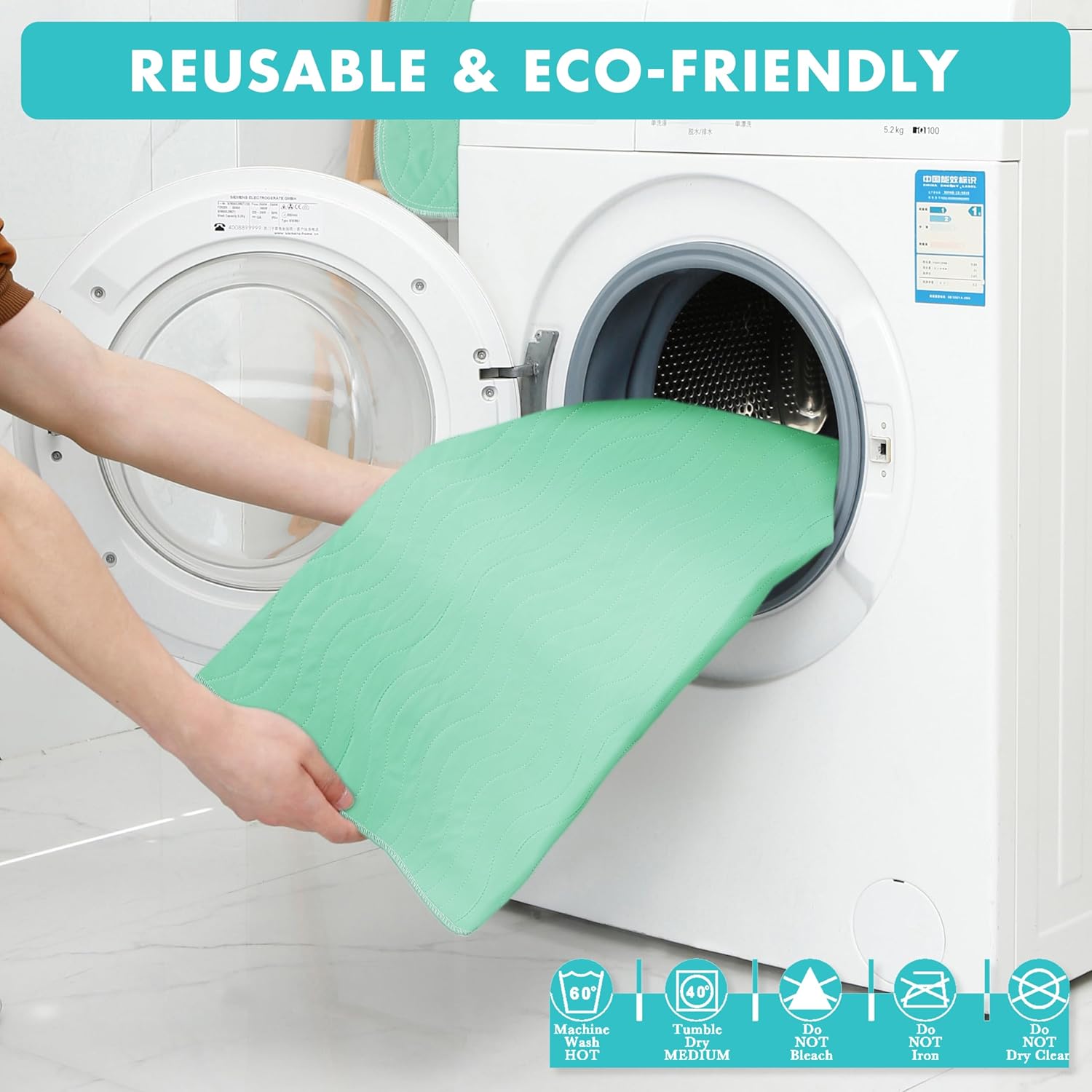 Bunlitent Washable Underpads 36 x 38 4 Pack