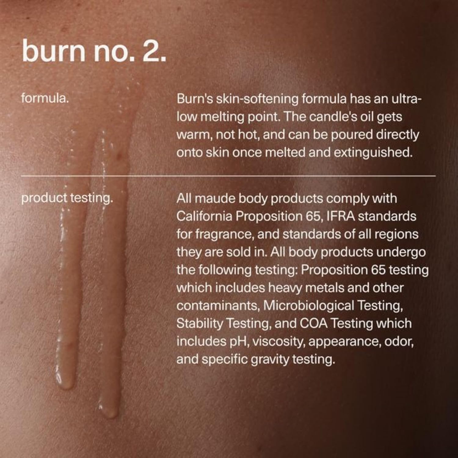 Maude Burn No 2 Massage Candle - Hydrating Skin-Softening 4 oz