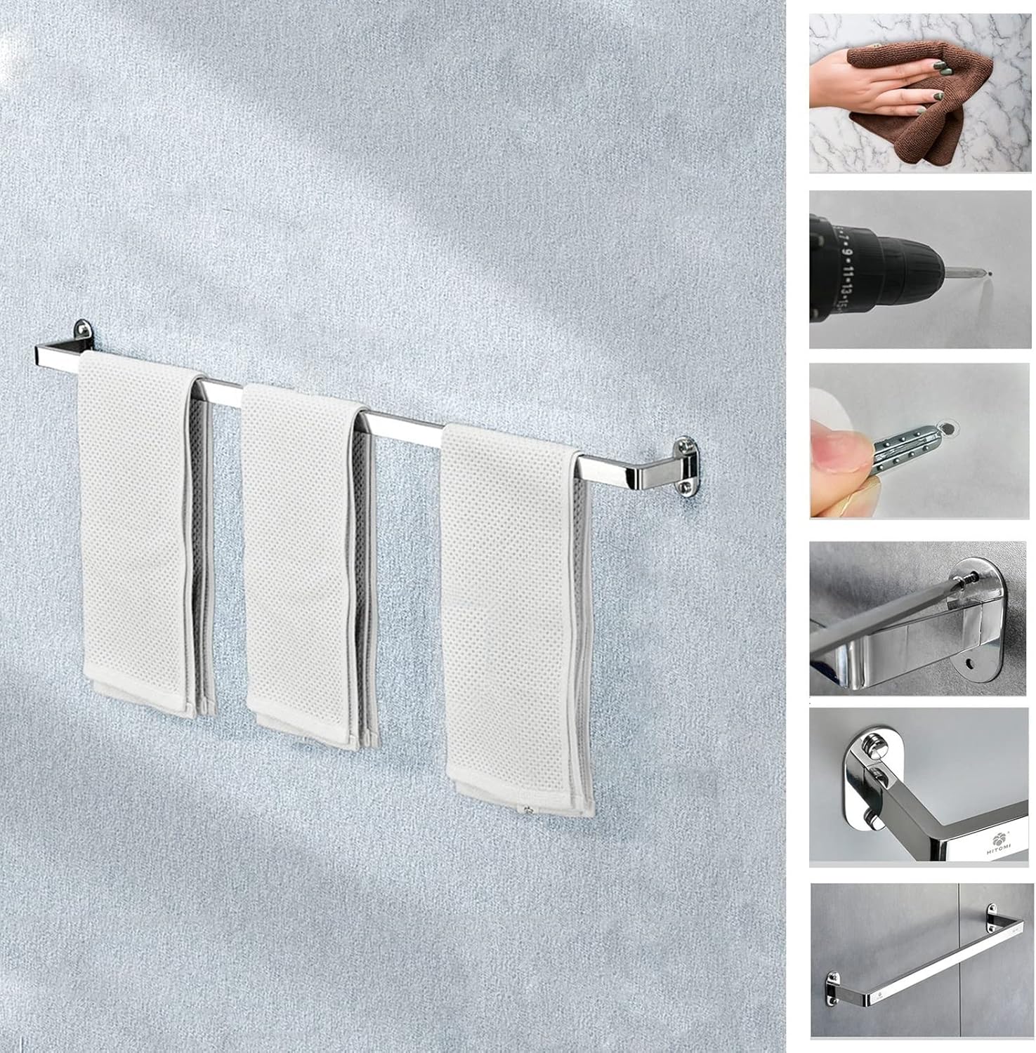 Stainless Steel Towel Bar Rail 157inch 40cm