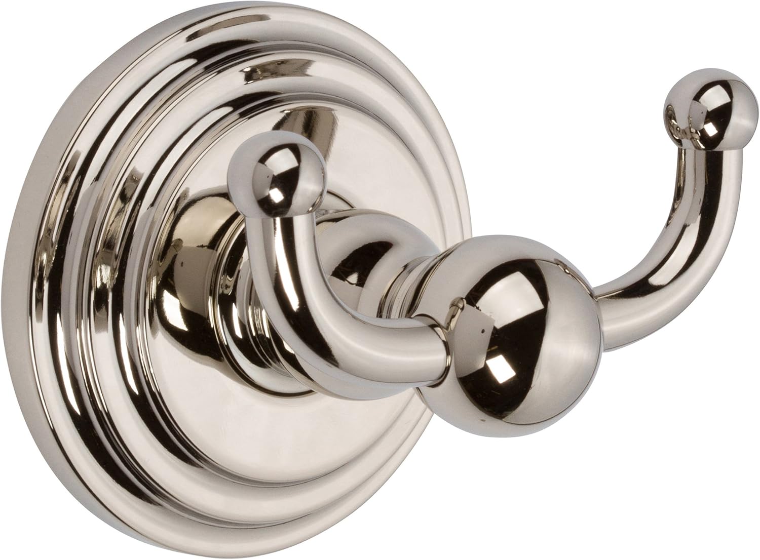 Ginger 1111PN Chelsea Double Robe Hook Polished Nickel 1