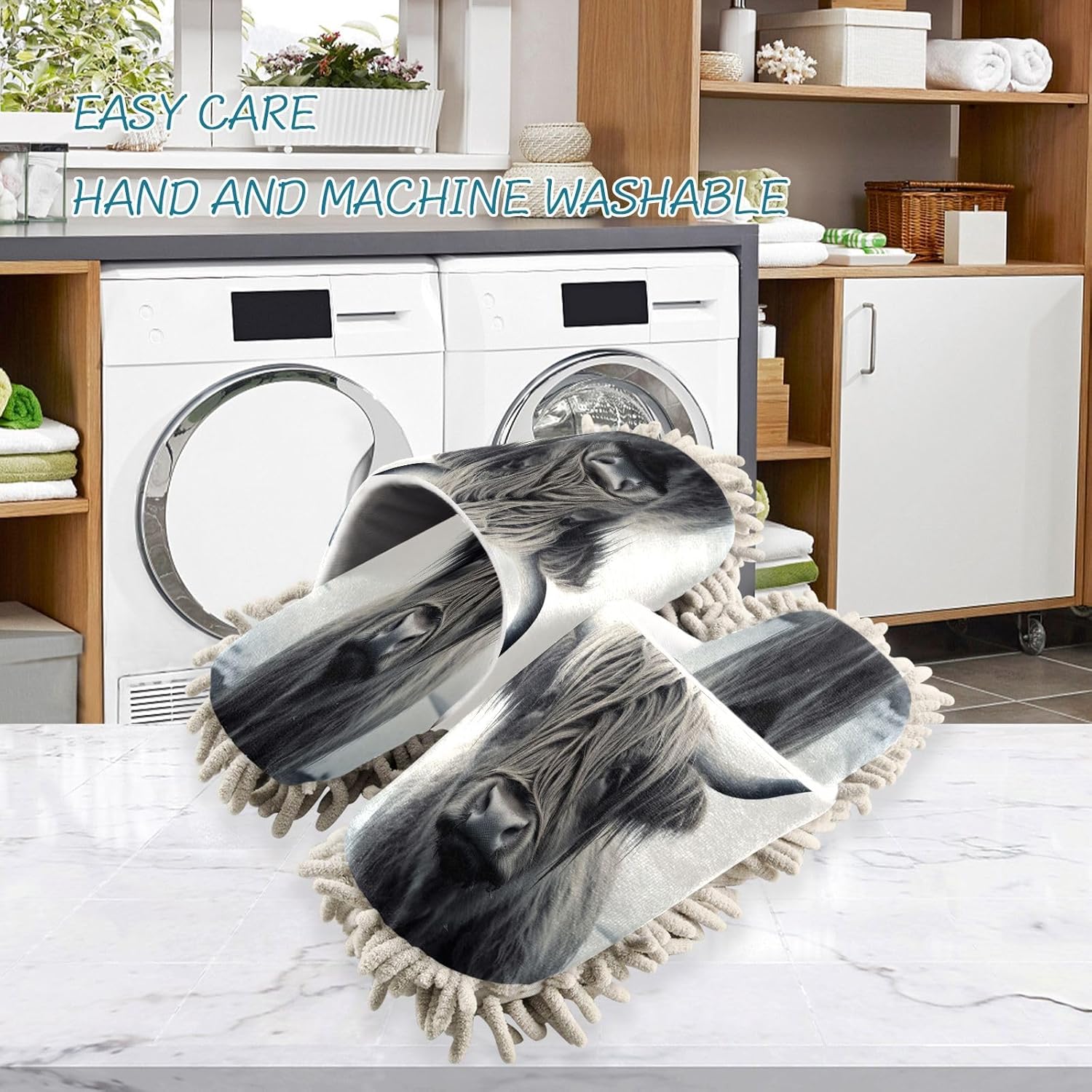 Zhirexin High Absorbency Cleaning Slippers