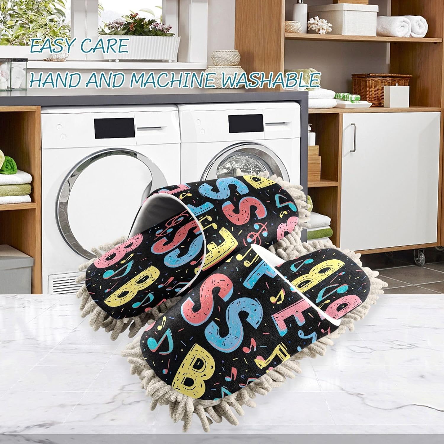 Zhirexin Colorful Cartoon Cleaning Slippers