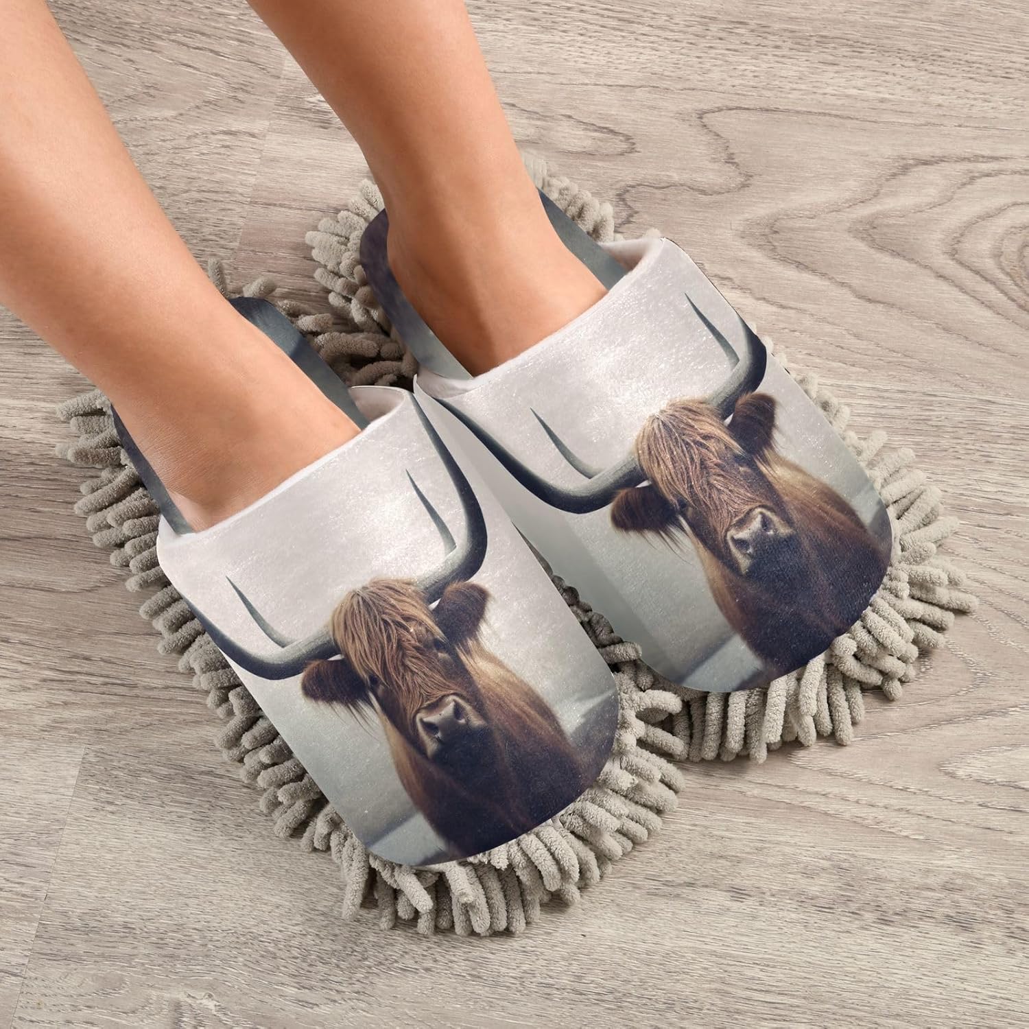 Zhirexin Mop Slippers for Men Women Comfortable Cleaning Shoes