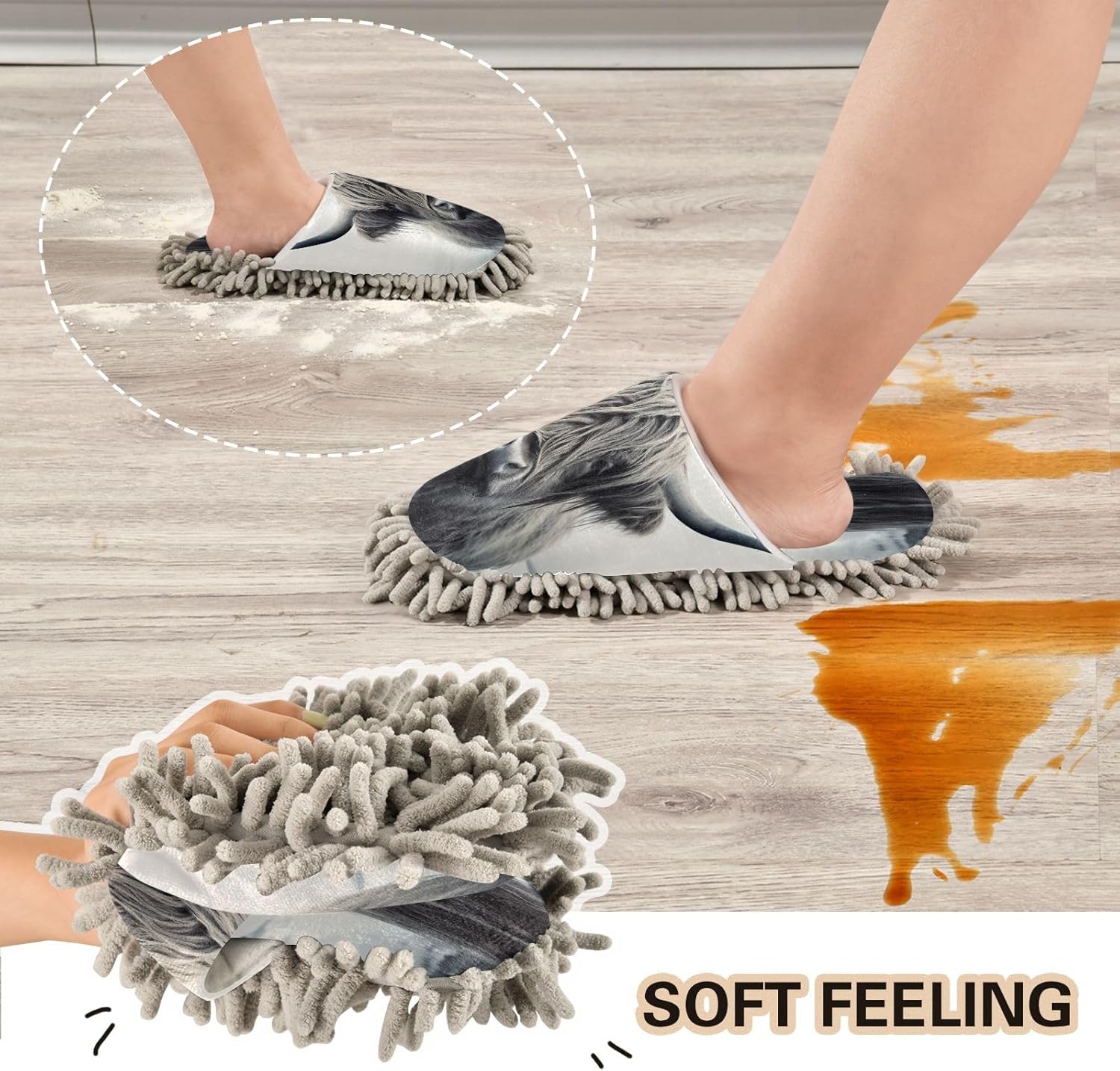 Zhirexin High Absorbency Cleaning Slippers