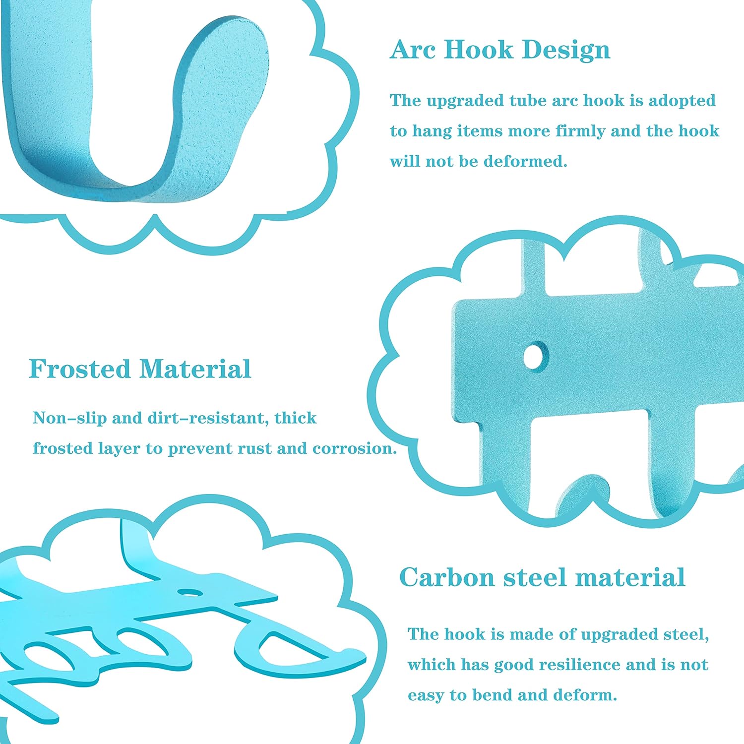 Pool Towel Rack with 8 Hooks for Bathroom and Outdoor Use