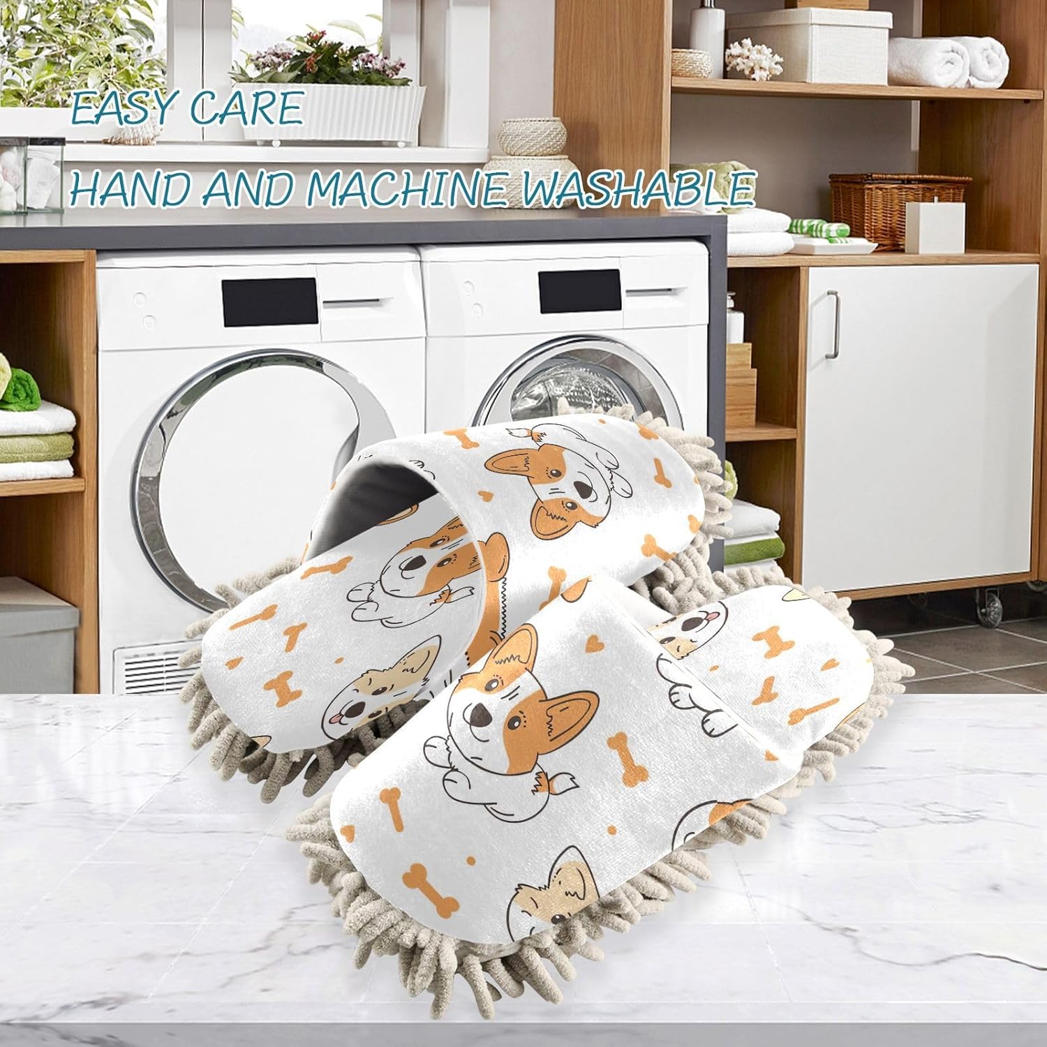 Zhirexin Cartoon Cute Dogs Cleaning Slippers