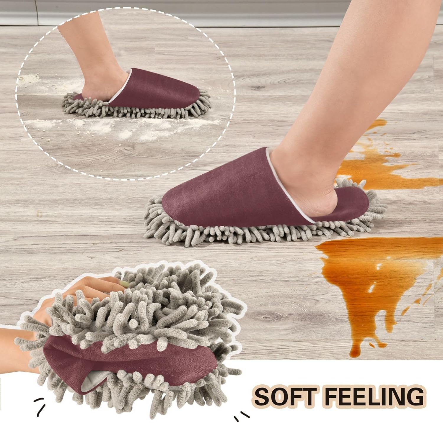 Sinestour Mop Slippers for Floor Cleaning 1