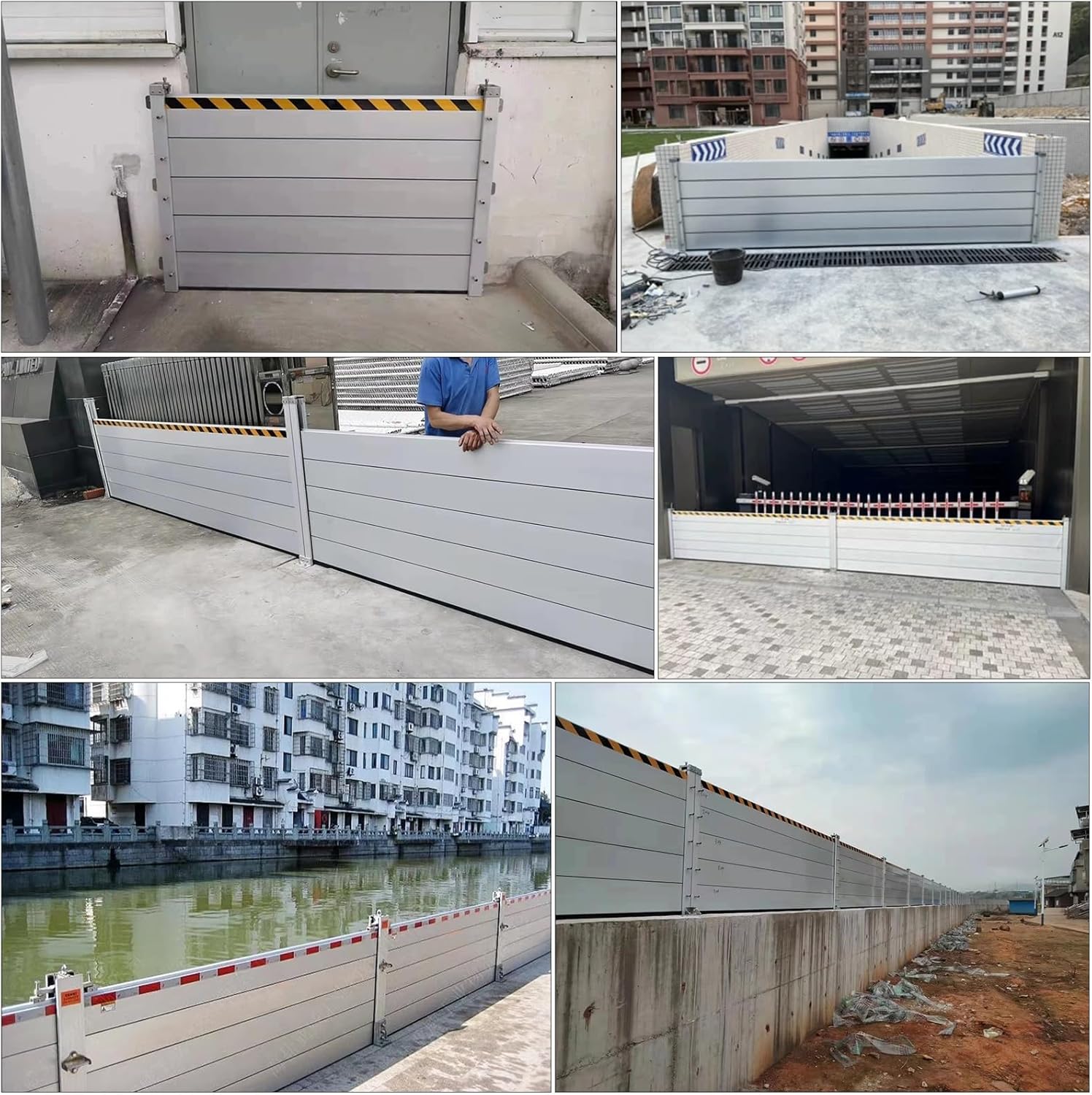 Flood Protection Barriers 39inch High Reusable for Garage Doors 1