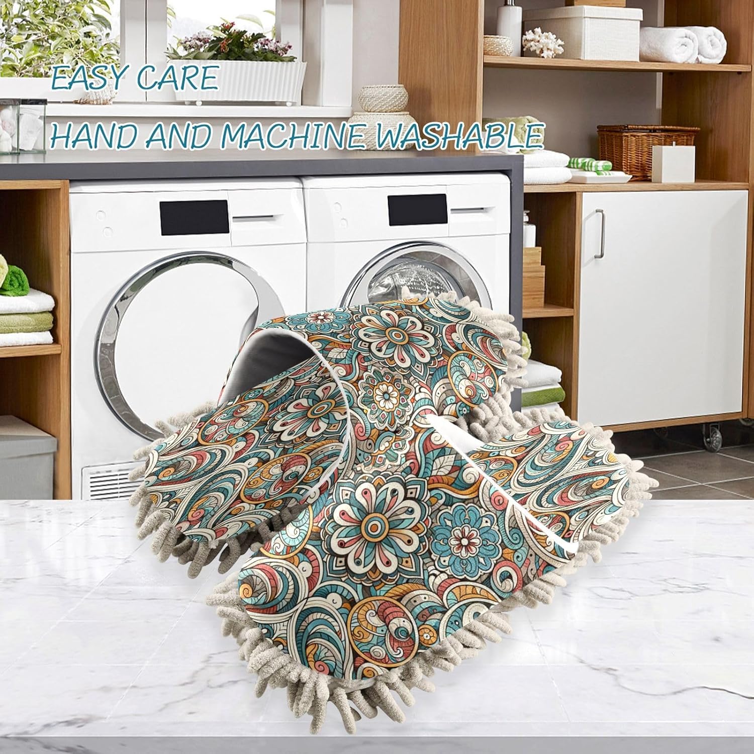 Zhirexin Mandala Design Cleaning Slippers