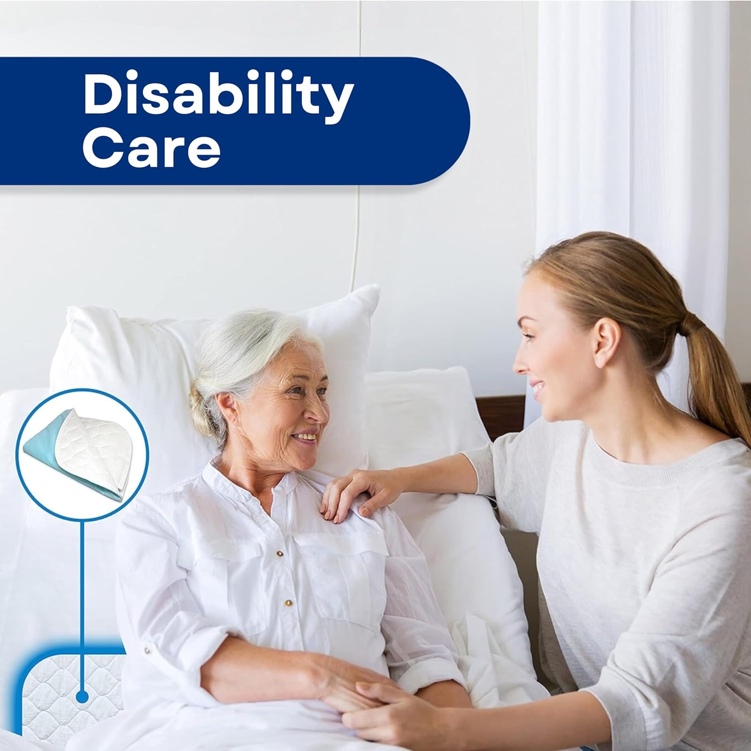 RMS Ultra Soft 4-Layer Reusable Incontinence Bed Pad - 24X36