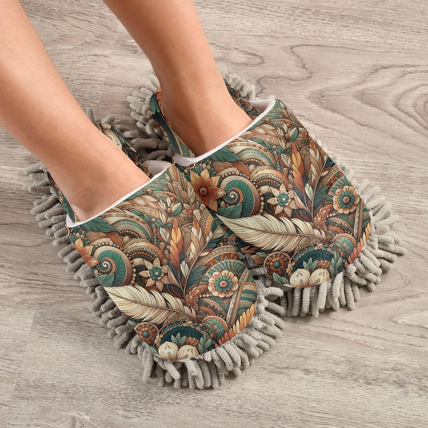 Zhirexin Mandala Pattern Mopping Slippers 1