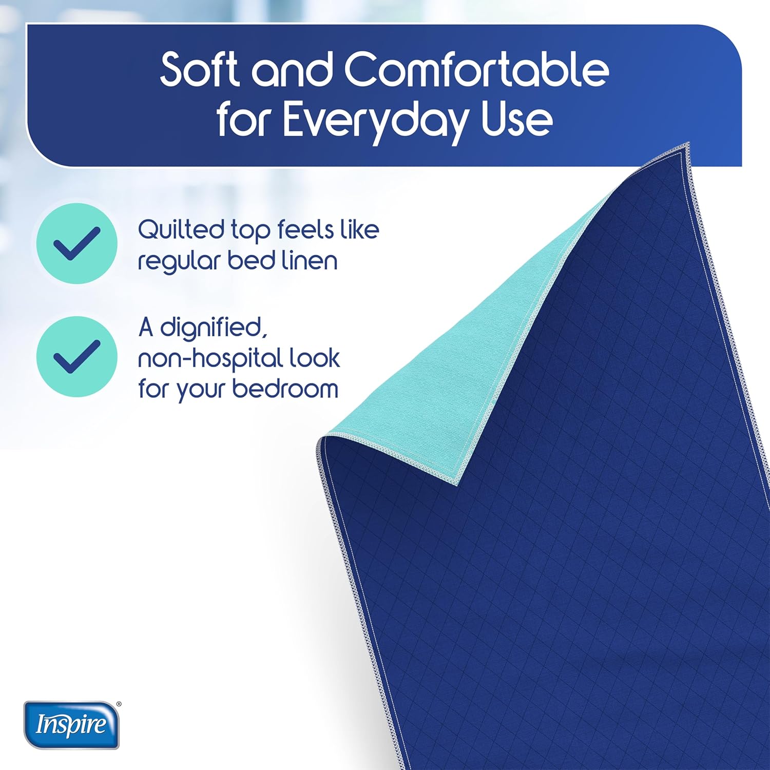 Inspire Waterproof Washable Mattress Pad for Incontinence