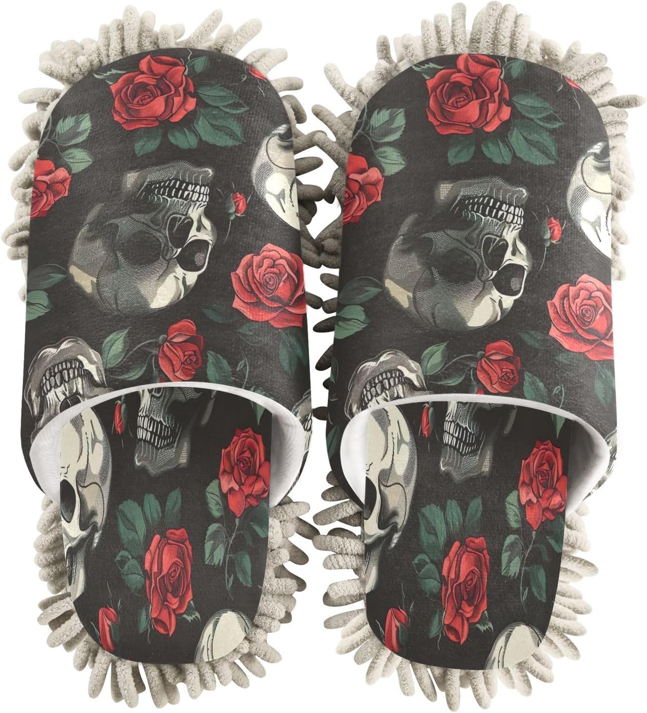 Zhirexin Rose Skulls Cleaning Slippers 1