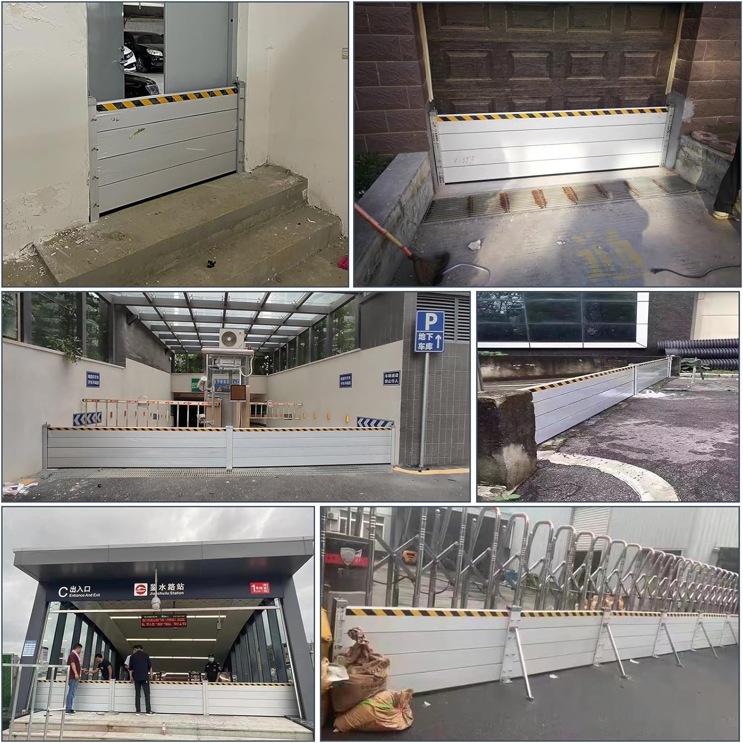 High Flood Control Baffle Underpass Entry Protection Barrier 31 High