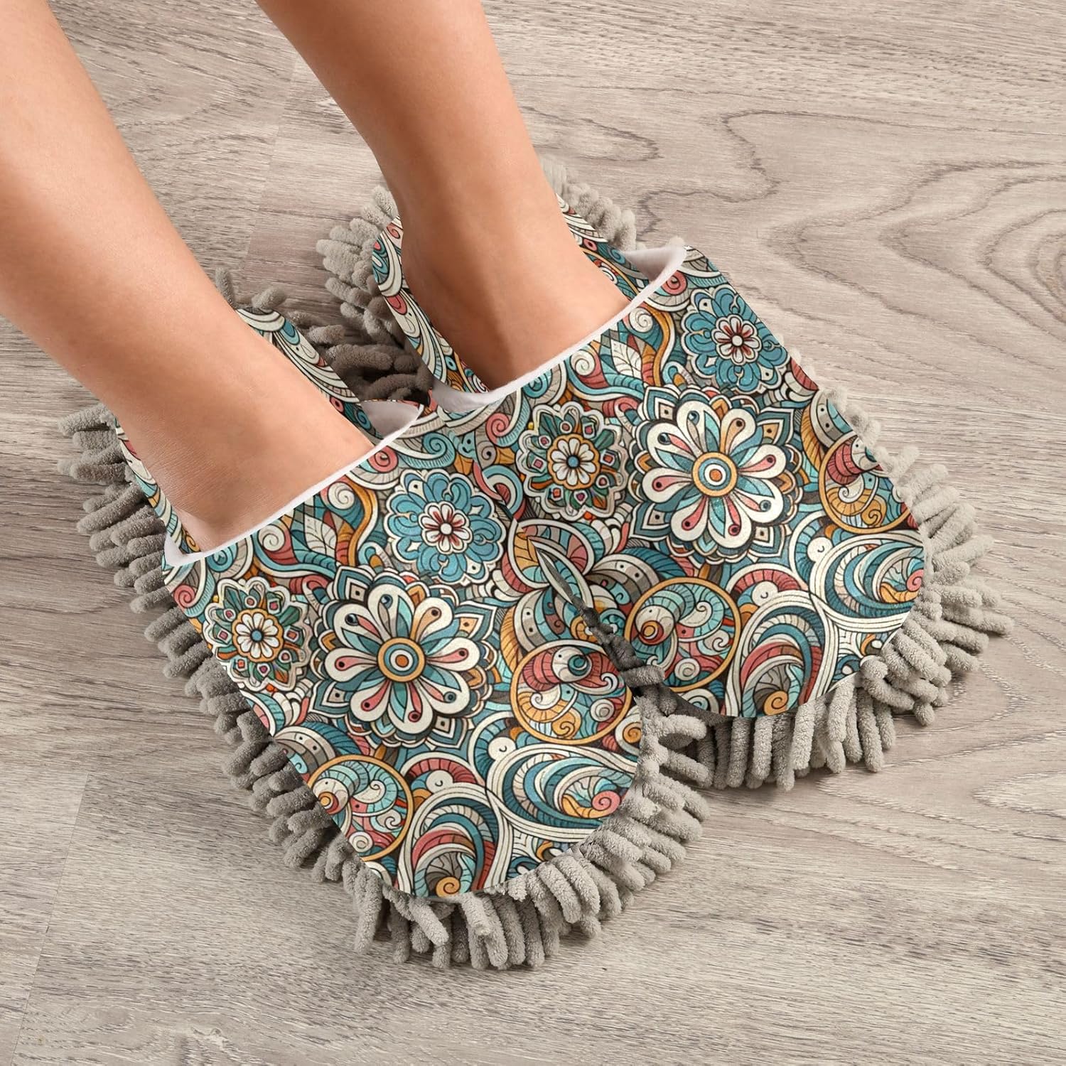 Zhirexin Mandala Design Cleaning Slippers