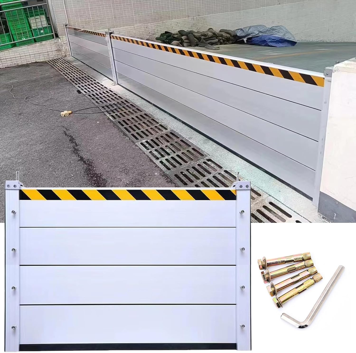 High Flood Control Baffle Underpass Entry Protection Barrier 31 High