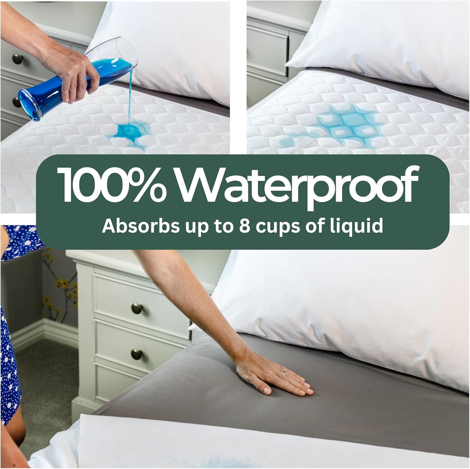Hygge Sheets Organic Reusable Bed Pads - 100 Waterproof Twin Size