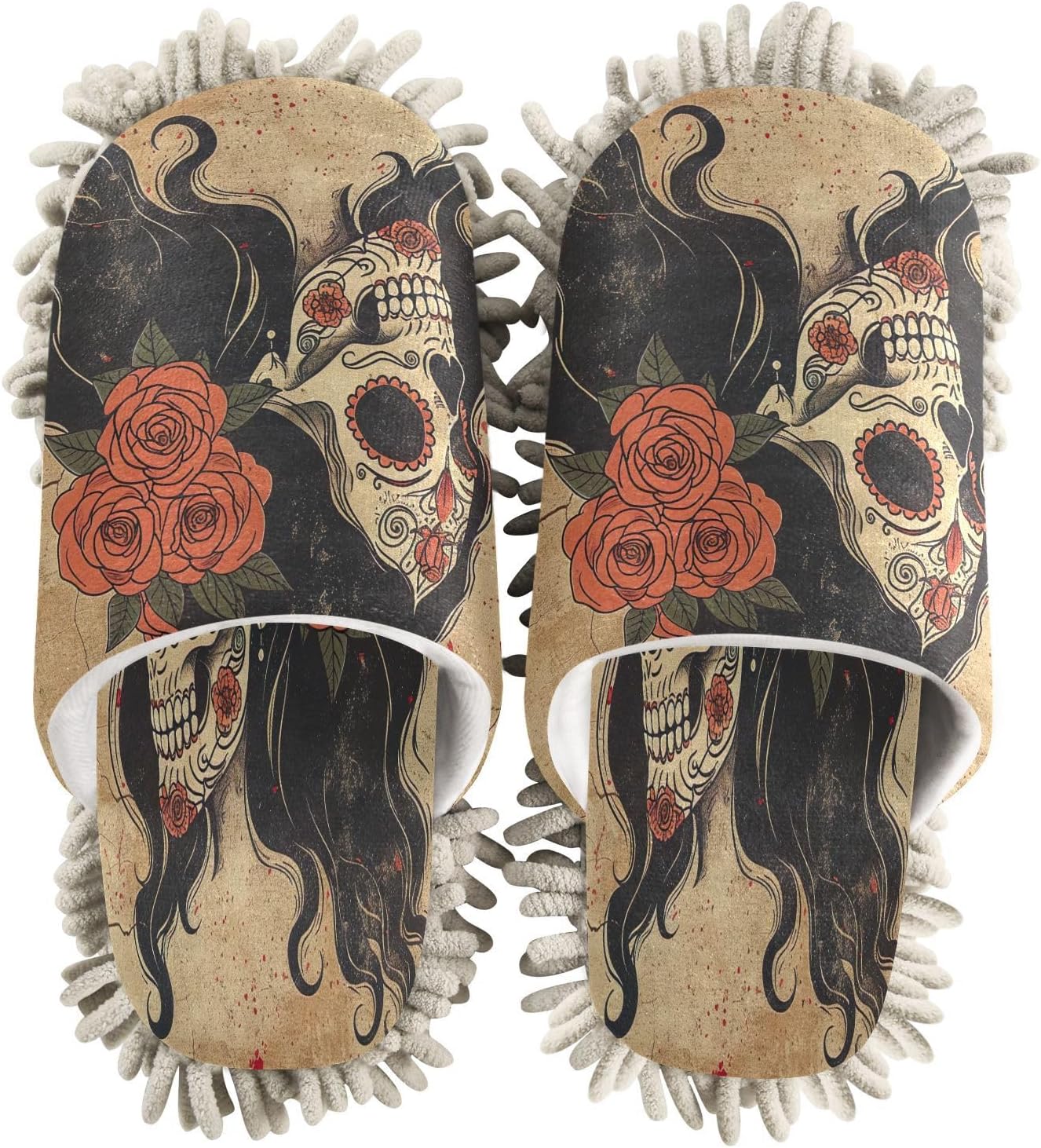 Zhirexin Rose Beauty Skeleton Cleaning Slippers