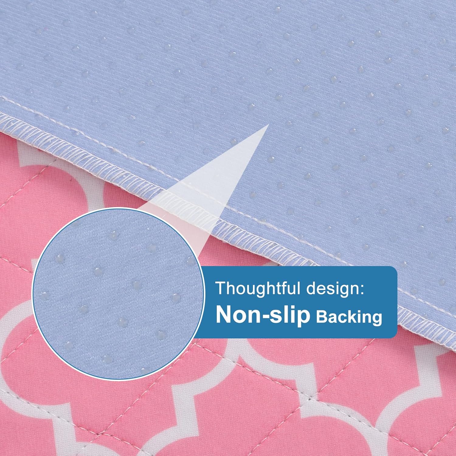 OUTCREATOR Washable Bed Pads 34 x 56 Pack of 2 Pink