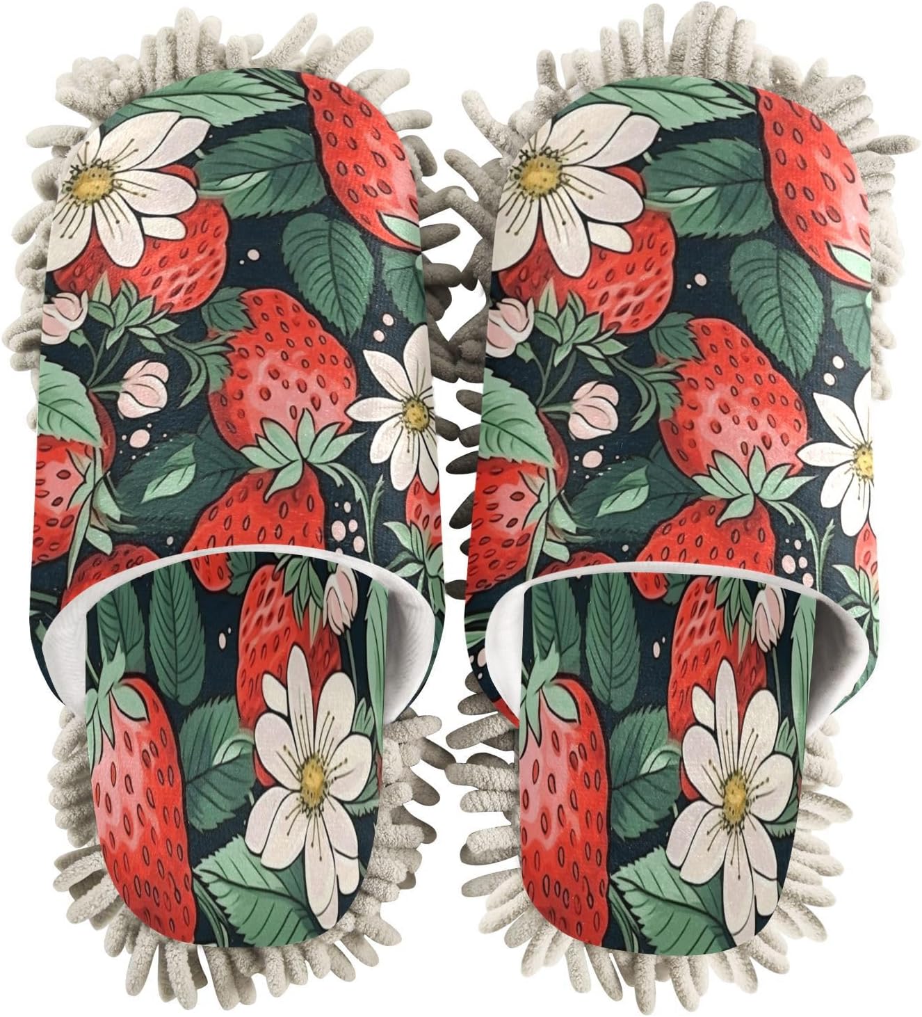 Zhirexin Strawberry Flower Cleaning Slippers 1