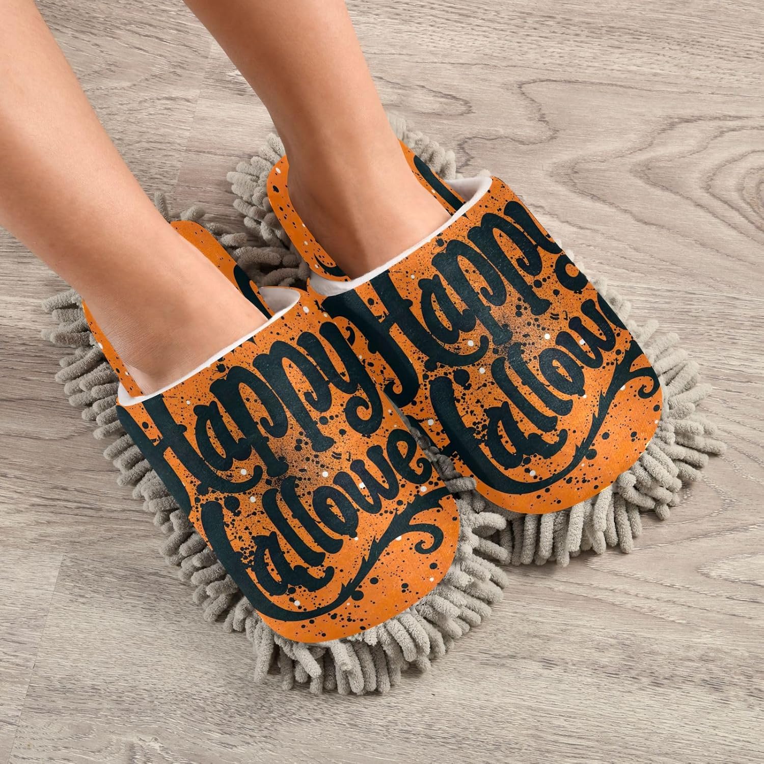 Zhirexin Halloween Kitchen Cleaning Slippers