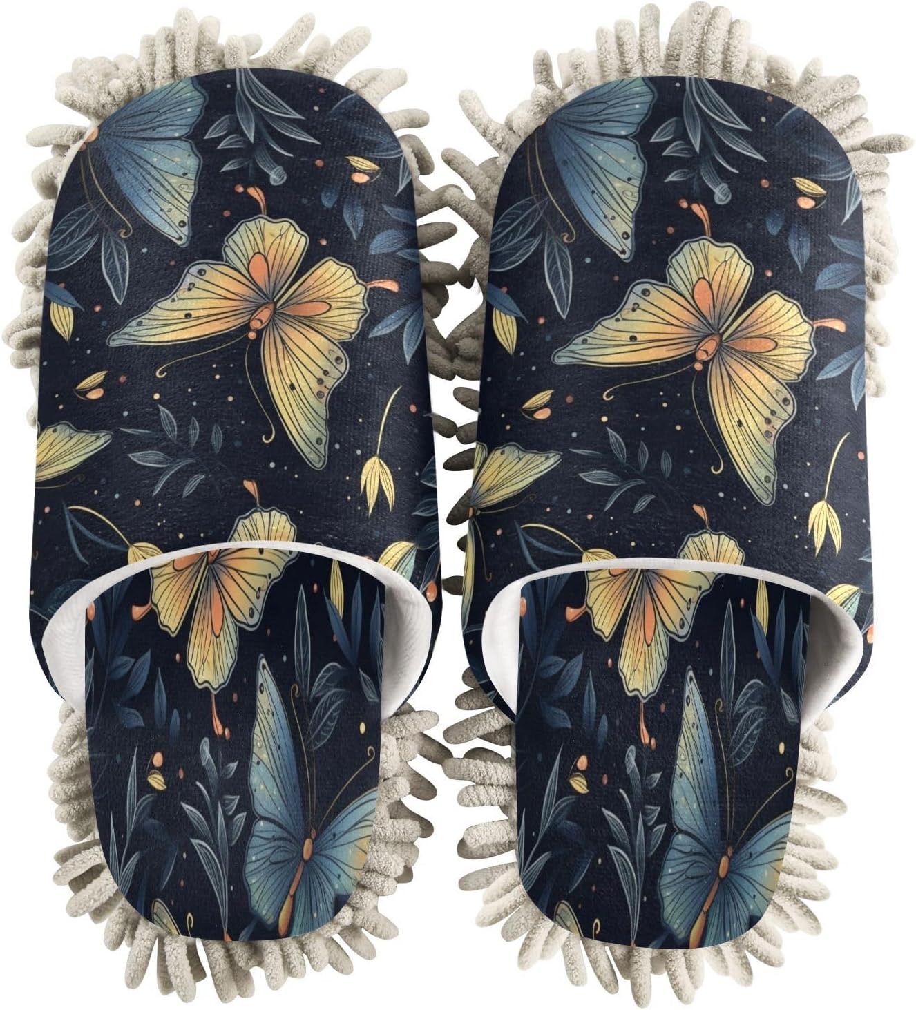 Zhirexin Butterfly Cleaning Slippers for Home Use