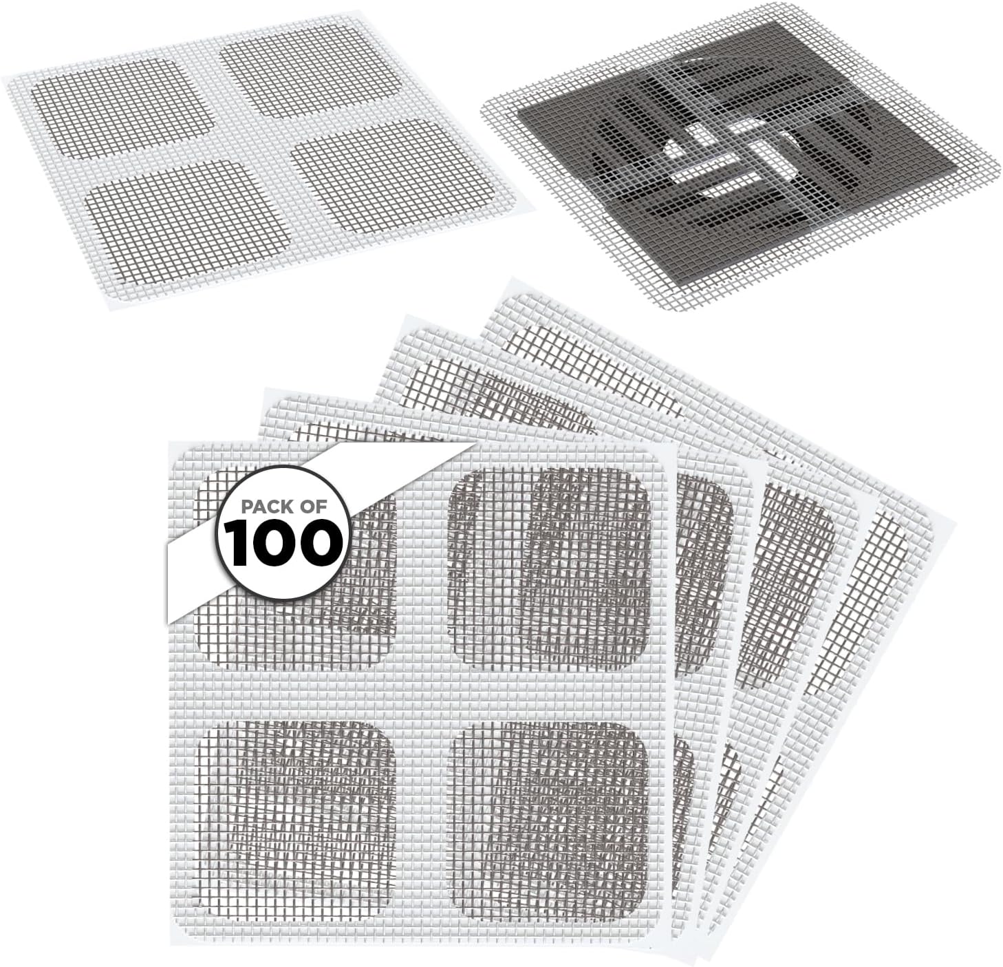 Tress Trap Disposable Drain Mesh Stickers Hair Catcher for Bathroom and Bathtub