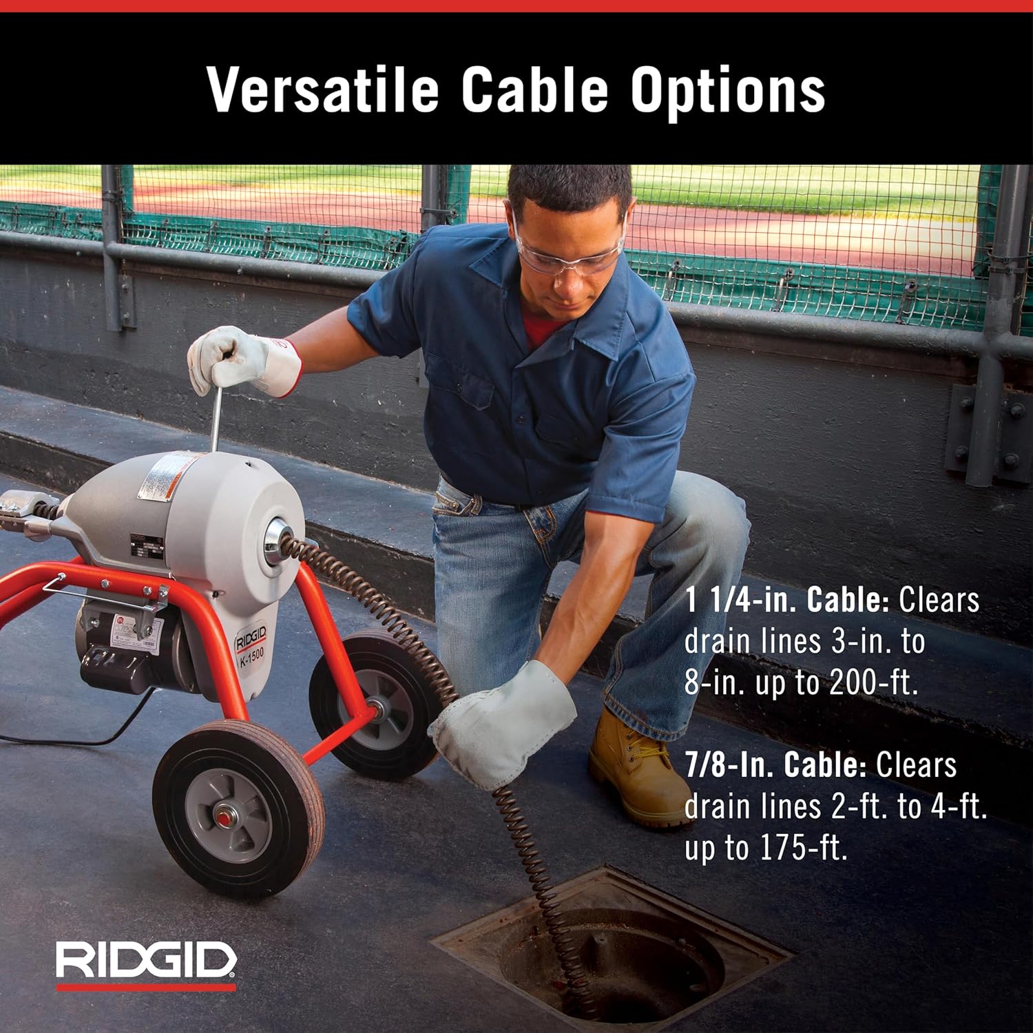 RIDGID 23717 K-1500B Sectional Drain Cleaner