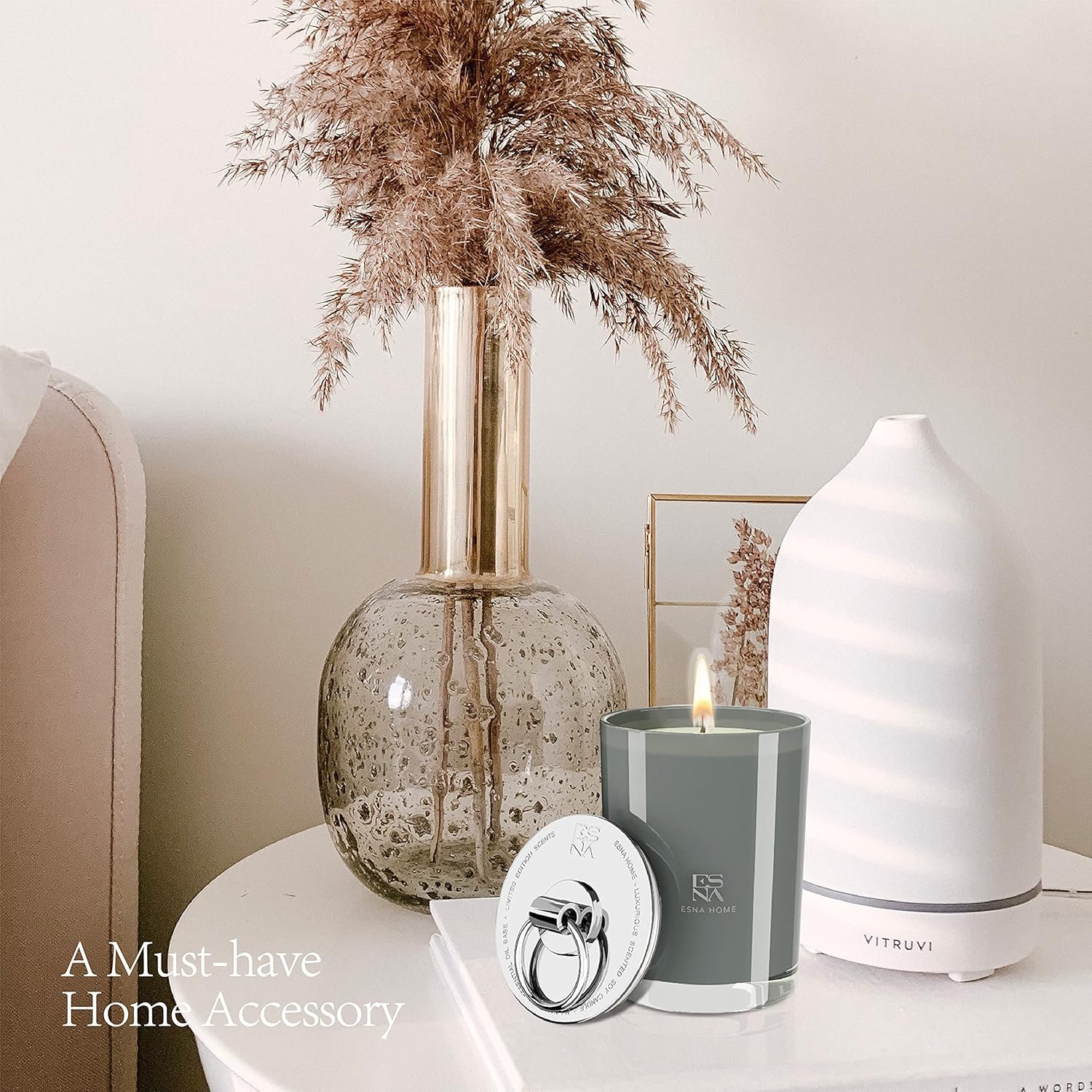 ESNA HOME Luxury Lemongrass Scented Candle 88oz