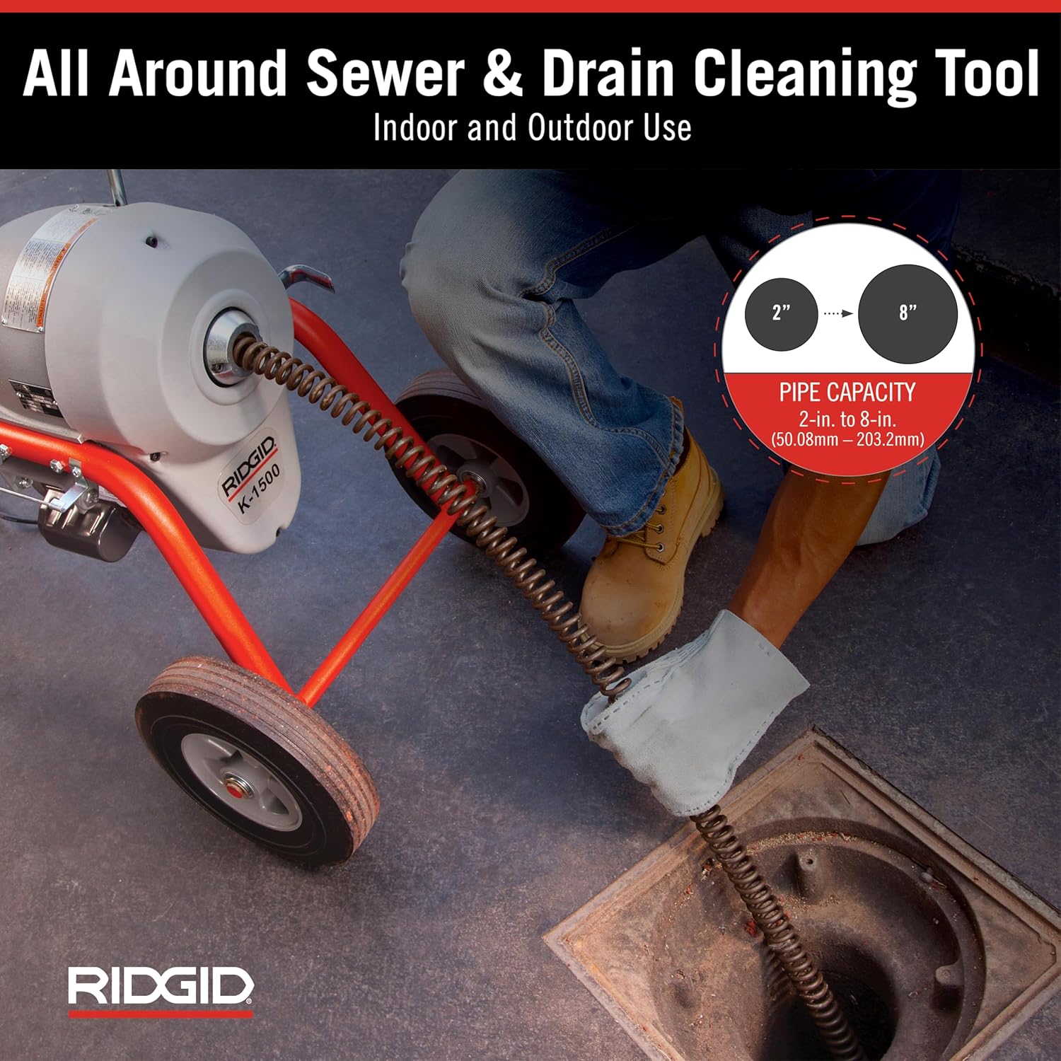 RIDGID 23717 K-1500B Sectional Drain Cleaner